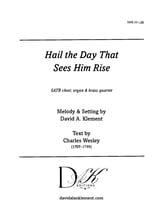 Hail the Day That Sees Him Rise SATB choral sheet music cover